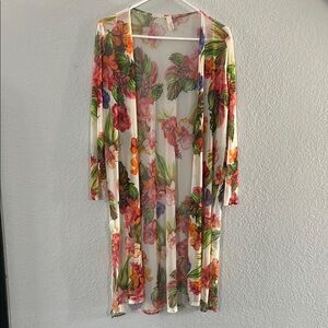 Floral Sheer Kimono Cardigan